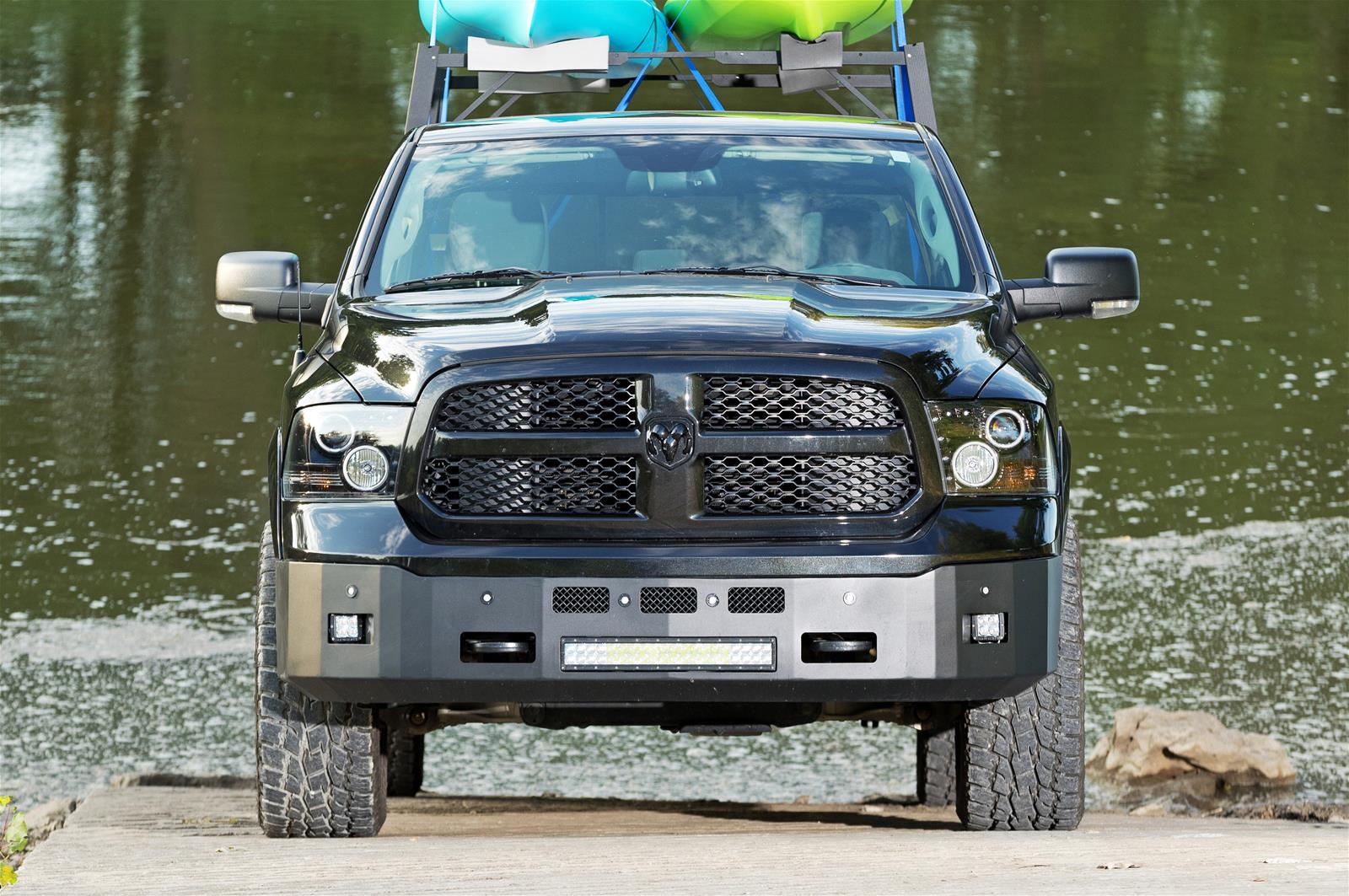 Dee Zee K-Series Black Steel Front Bumper 2013-18 Dodge Ram